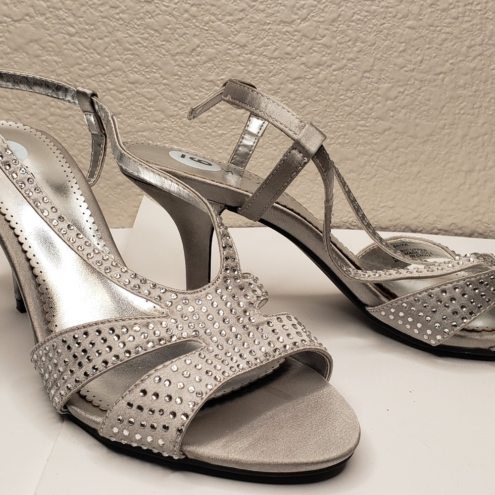 Silver high heels
